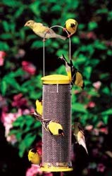 WBU Mesh Finch Feeder with Goldfinches